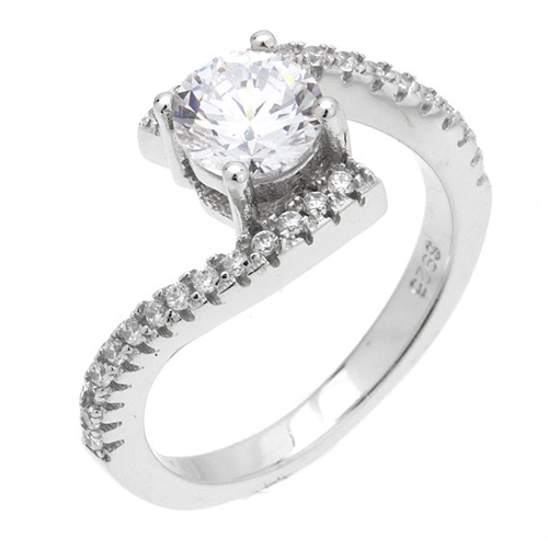 bague femme argent zirconium 8100890