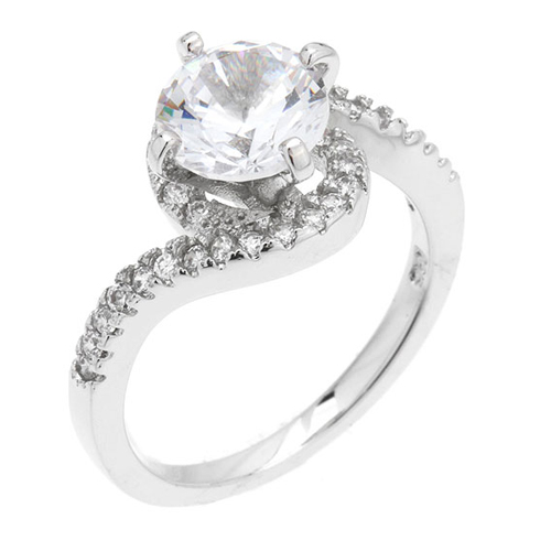 bague femme argent zirconium 8100892