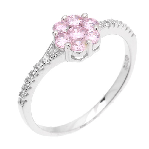 bague femme argent zirconium 8100897