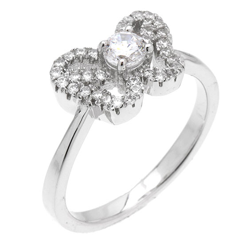 bague femme argent zirconium 8100899