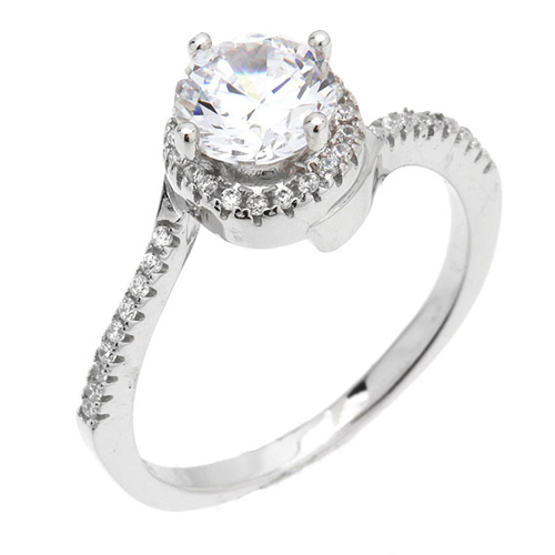 bague femme argent zirconium 8100901