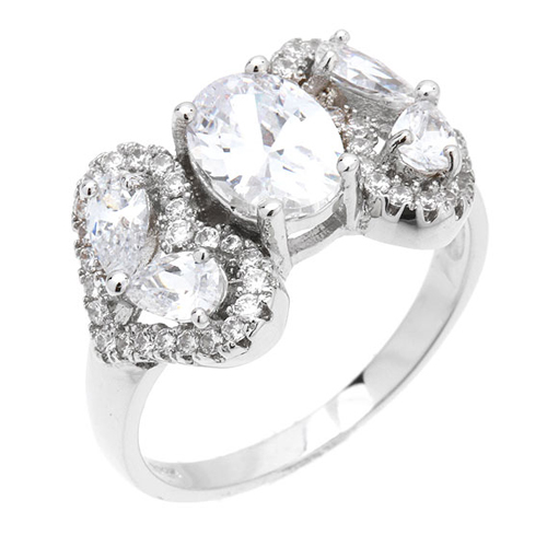 bague femme argent zirconium 8100903