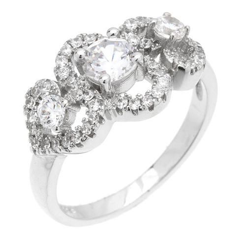 bague femme argent zirconium 8100904