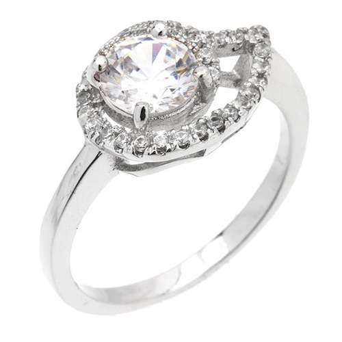 bague femme argent zirconium 8100905