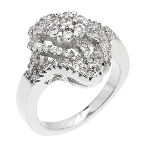 bague femme argent zirconium 8100907