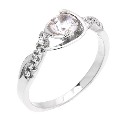 bague femme argent zirconium 8100915