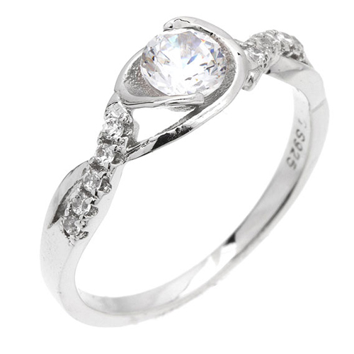 bague femme argent zirconium 8100918