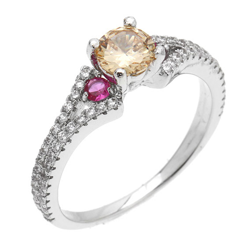 bague femme argent zirconium 8100923