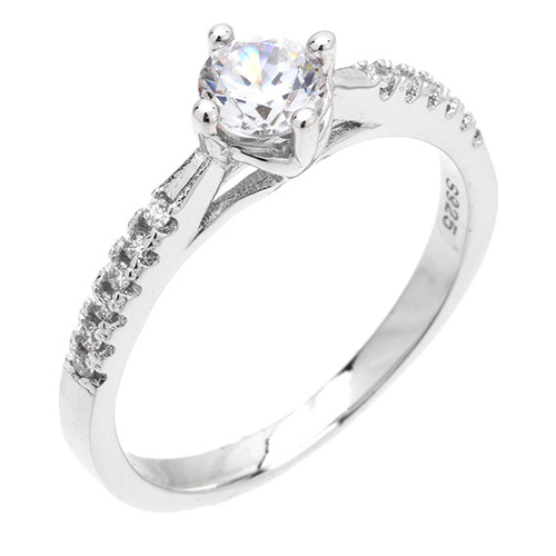 bague femme argent zirconium 8100926