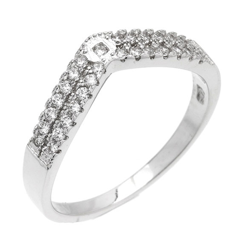 bague femme argent zirconium 8100932