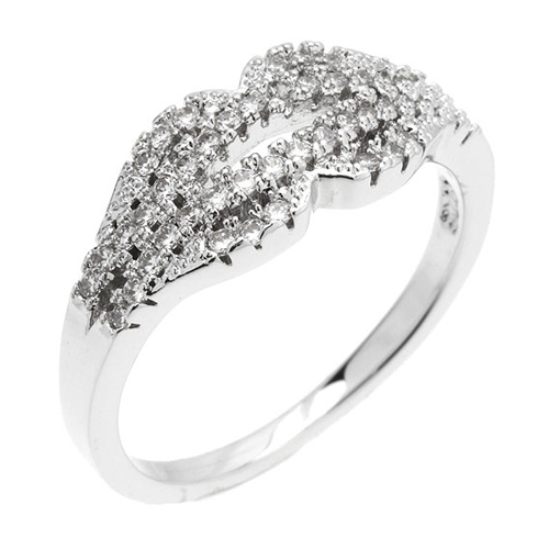 bague femme argent zirconium 8100939