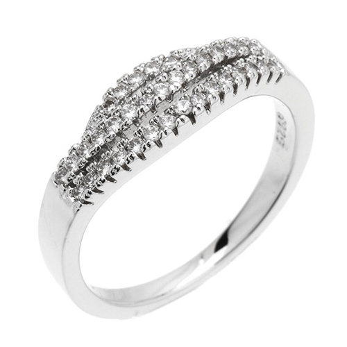 bague femme argent zirconium 8100942