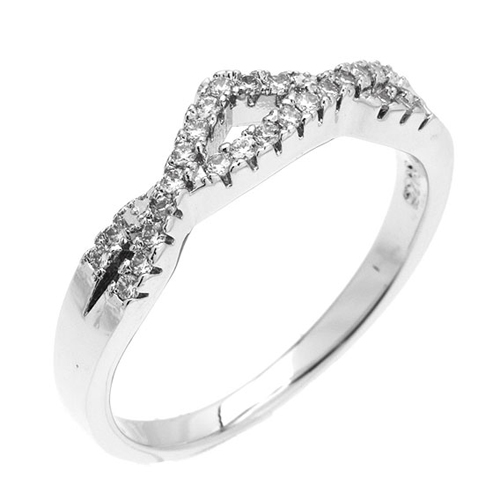 bague femme argent zirconium 8100943