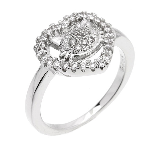 bague femme argent zirconium 8100952