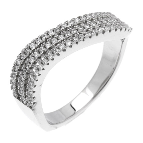 bague femme argent zirconium 8100978