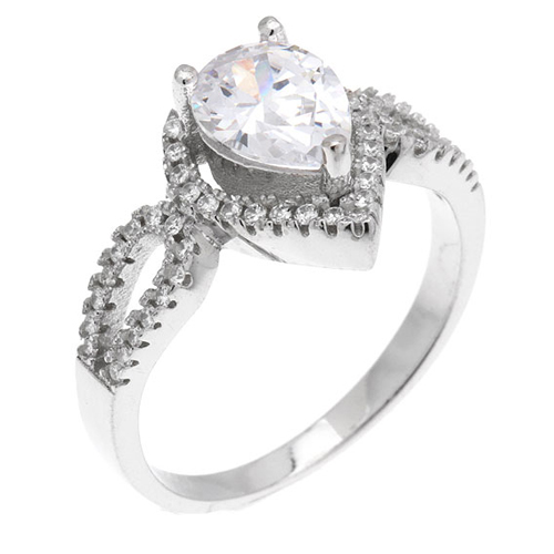 bague femme argent zirconium 8100981