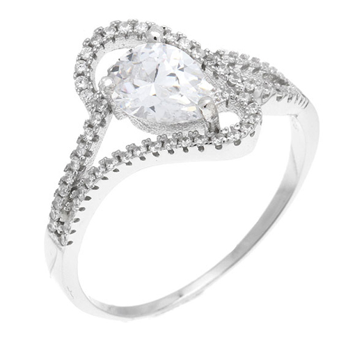 bague femme argent zirconium 8100982