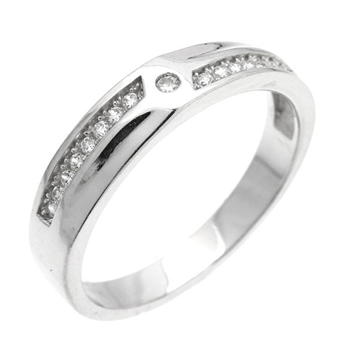 bague femme argent zirconium 8101037