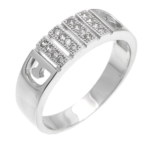 bague femme argent zirconium 8101041