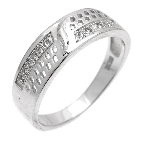 bague femme argent zirconium 8101043