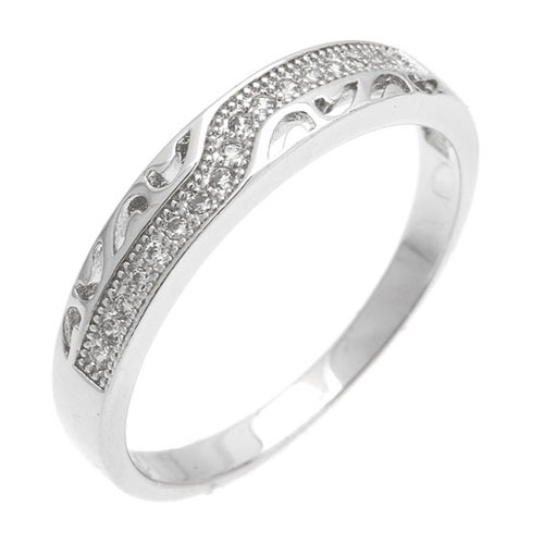 bague femme argent zirconium 8101073