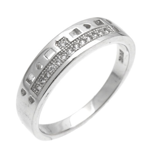 bague femme argent zirconium 8101075