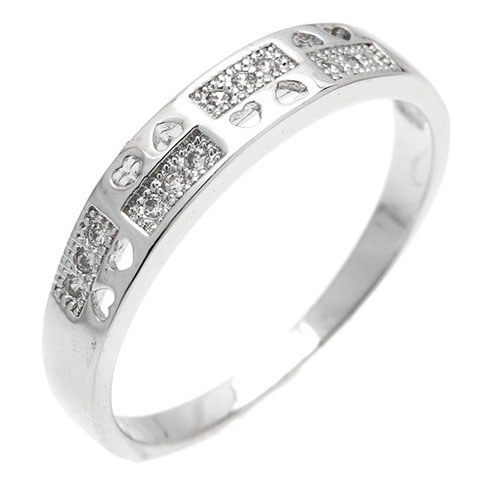 bague femme argent zirconium 8101079