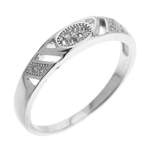 bague femme argent zirconium 8101089