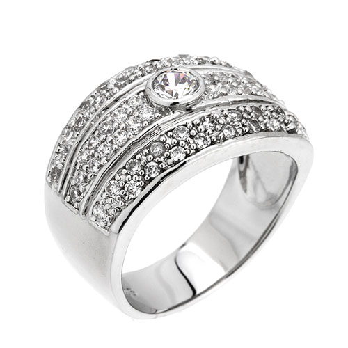 bague femme argent zirconium 8101122