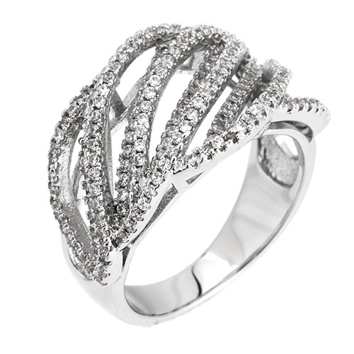 bague femme argent zirconium 8101130