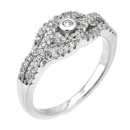 bague femme argent zirconium 8101161