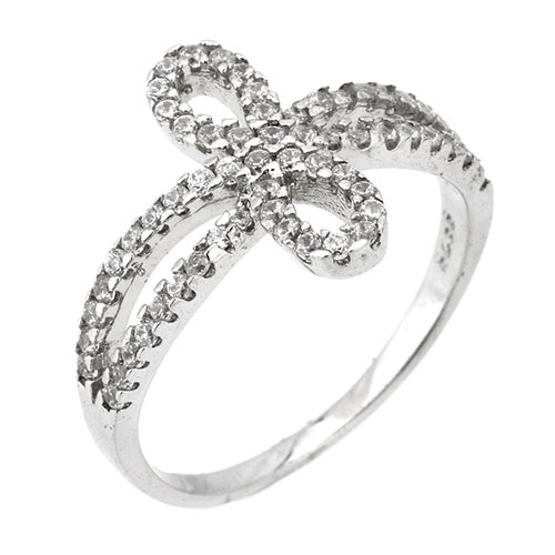 bague femme argent zirconium 8101169