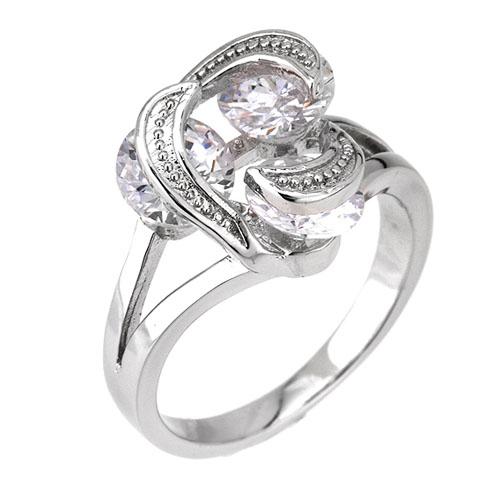 bague femme argent zirconium 8101172