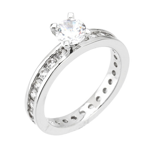 bague femme argent zirconium 8101175