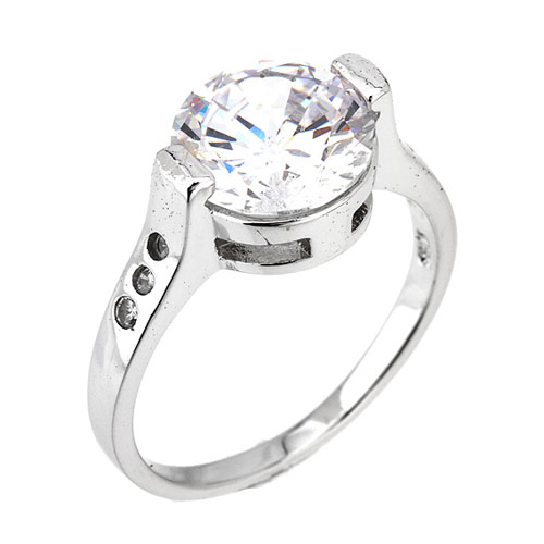 bague femme argent zirconium 8101176