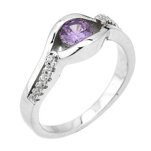 bague femme argent zirconium 8101181