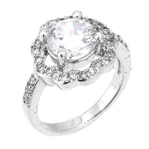 bague femme argent zirconium 8101187