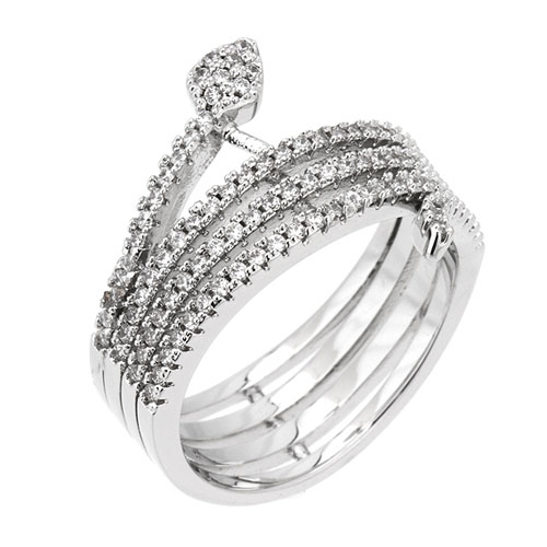 bague femme argent zirconium 8101200