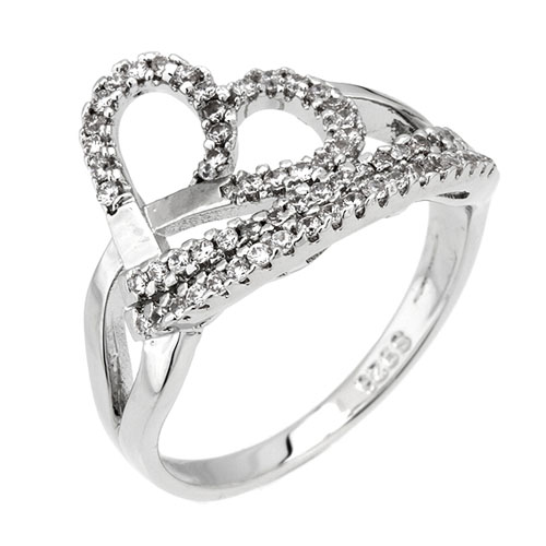 bague femme argent zirconium 8101205