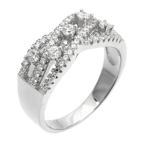 bague femme argent zirconium 8101229