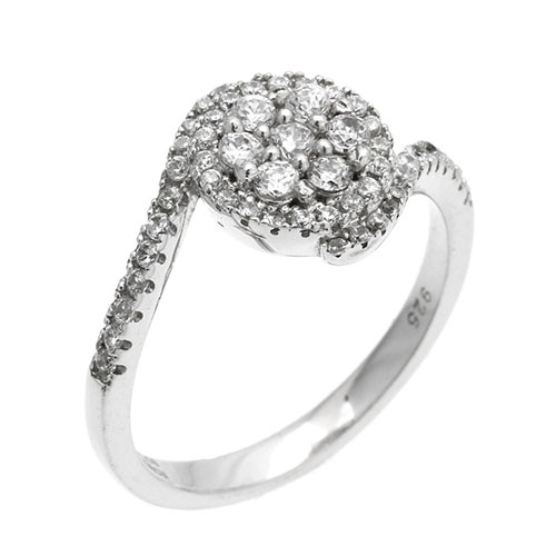 bague femme argent zirconium 8101233