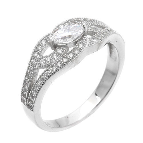 bague femme argent zirconium 8101241