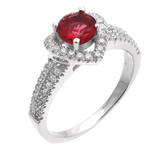 bague femme argent zirconium 8101243