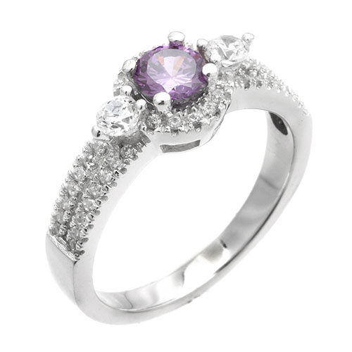 bague femme argent zirconium 8101248