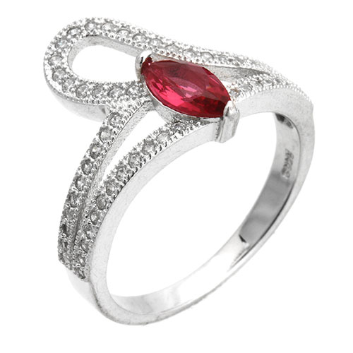 bague femme argent zirconium 8101253