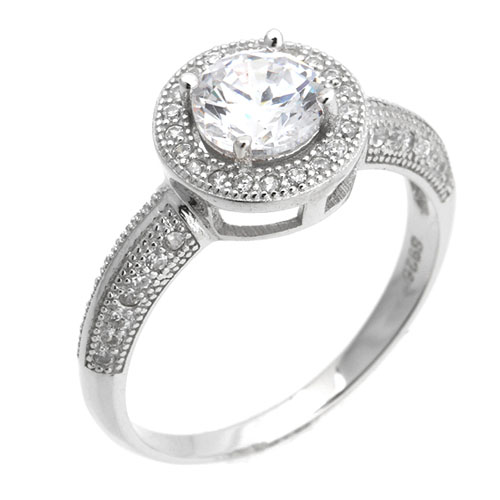 bague femme argent zirconium 8101258