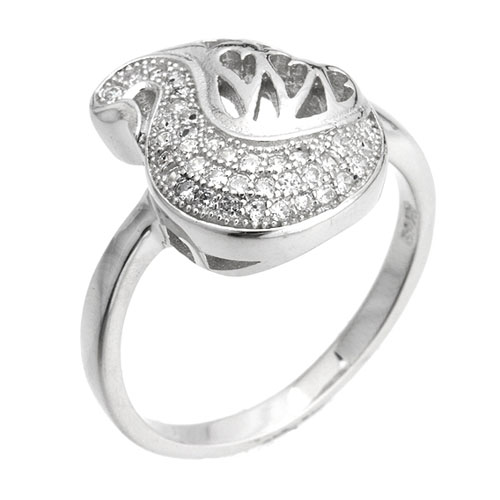 bague femme argent zirconium 8101261