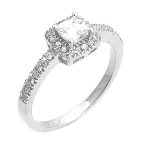 bague femme argent zirconium 8101262