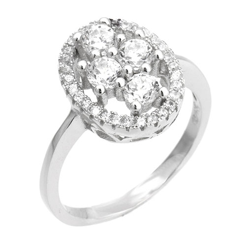 bague femme argent zirconium 8101263