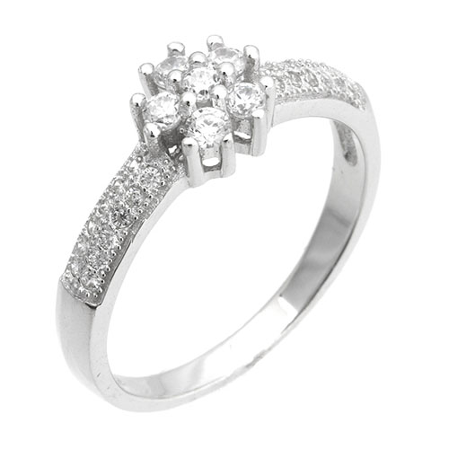 bague femme argent zirconium 8101264